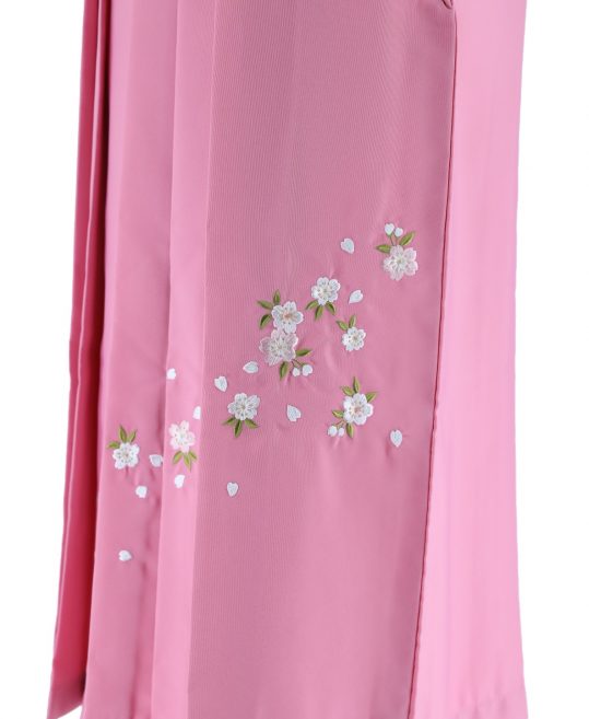 卒業式袴単品レンタル[刺繍]ピンク色に桜刺繍[身長143-147cm]No.736